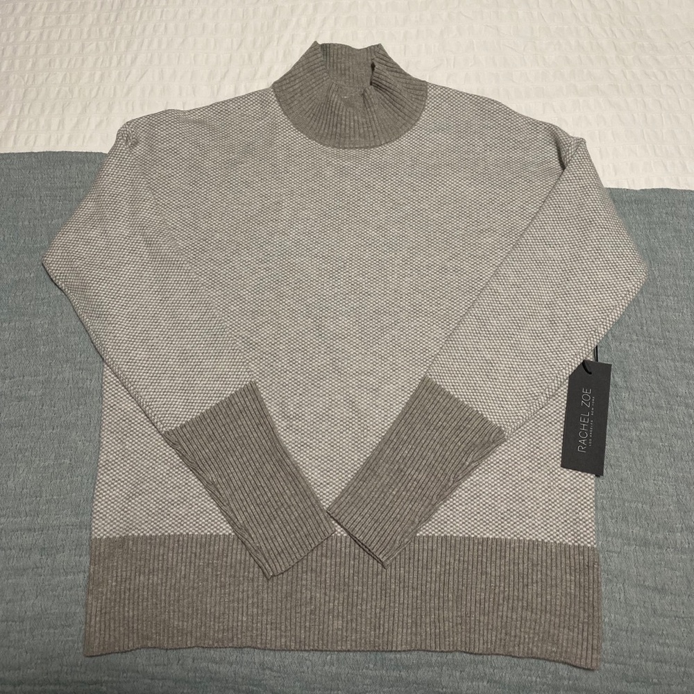 Check print turtleneck